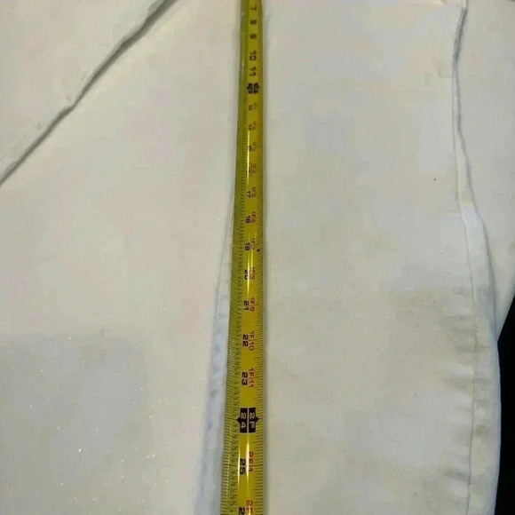 Iman white denim jeans stretch bootleg size 12 average length - Picture 8 of 12